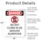 Signmission Do Not Climb In Or, 18 in W x Rectangle, Aluminum OS-2PACK-DS-A-1824-V-2097 - alternate 6